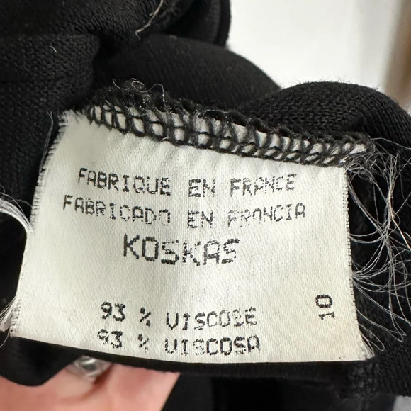 ๐ MORGAN De Toi ๐ Made in France Black Long Koskas Dress FR10 - Picture 7 of 7